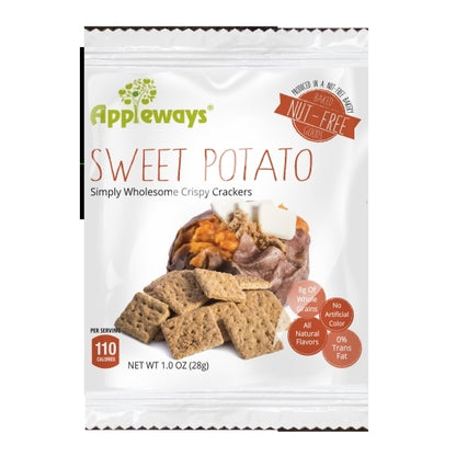 Appleways Sweet Potato Cracker, 108 x 1 oz Case - Crackers & Grahams