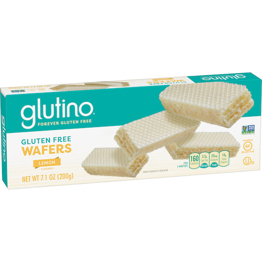 Glutino Lemon Wafers, 12 x 7.1 oz Case - Bakery & Desserts