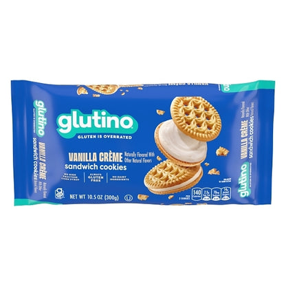 Glutino Gluten-Free Vanilla Creme Cookies, 12 x 10.5 oz Case - Bakery & Desserts