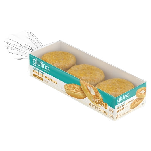 Glutino Gluten Free Premium Original English Muffins, 6 x 16.9 oz Case - DOT product image 3