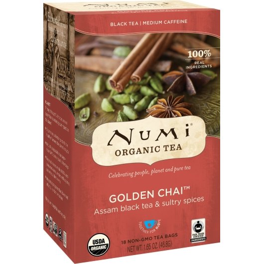 Numi Golden Chai Black Tea, 6 x 18 ct Case - Coffee & Tea