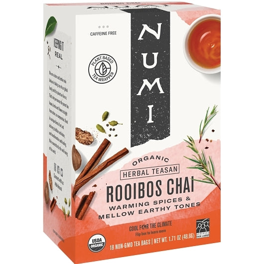 Numi Organic Tea ROOIBOS CHAI HERBAL TEA, 6 x 18 each Case - DOT product image 2