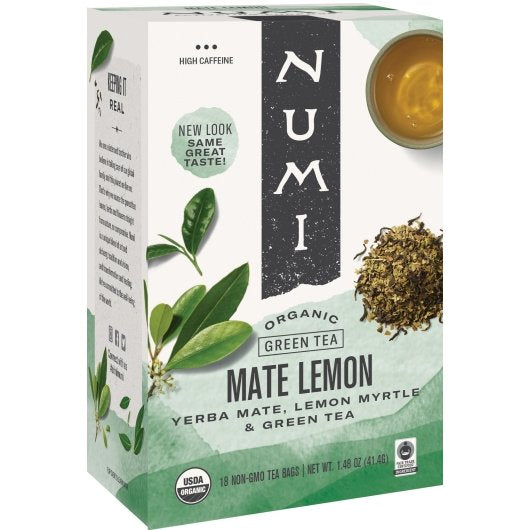 Numi Mate Lemon Green Tea, 6 x 18 ct Case - Coffee & Tea