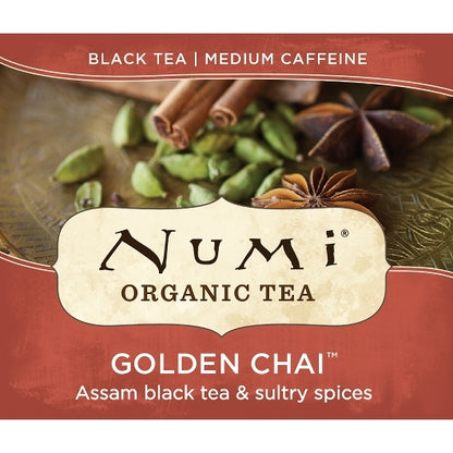 Numi Organic Tea GOLDEN CHAI BLACK TEA, 1 x 100 ct Case - DOT product image 3
