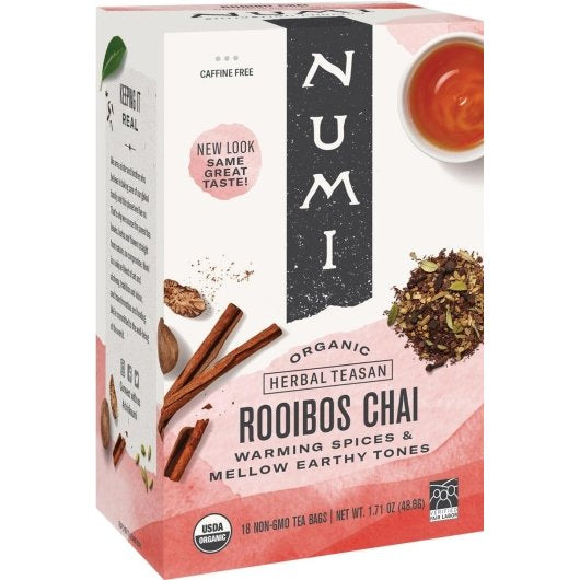 Numi Organic Tea ROOIBOS CHAI HERBAL TEA, 6 x 18 each Case - DOT product image 3