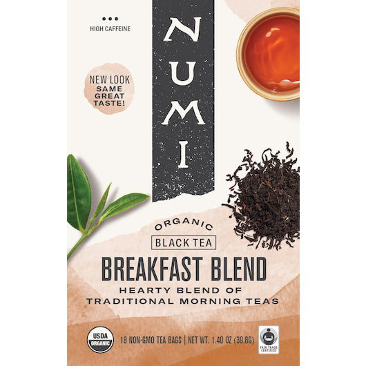 Numi Organic Tea Breakfast Blend Black Tea, 6 x 18 each Case - Coffee & Tea