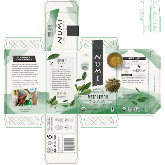 Numi MATE LEMON GREEN TEA, 6 x 18 ct Case - DOT product image 4