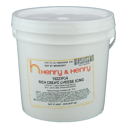 Henry And Henry Cream Cheese Icing, 1 x 20 lb Case - DOT product image 4