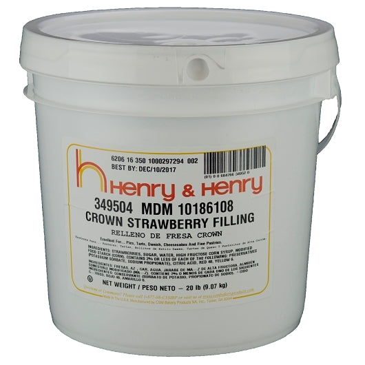 Henry And Henry Strawberry Filling, 1 x 20 lb Case - DOT product image 3