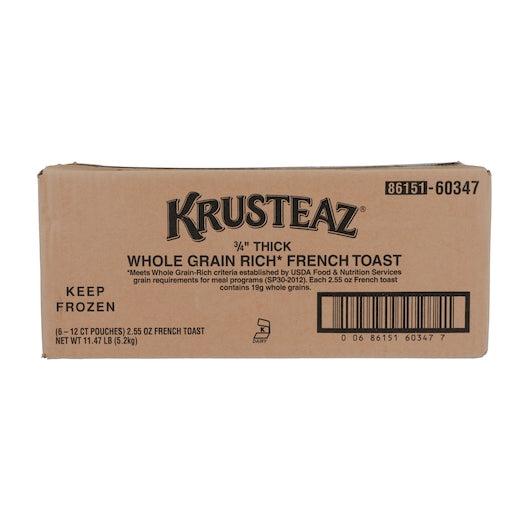 Krusteaz 3/4" Whole Grain Thick French Toast, 6 x 2.557 oz Case - DOT product image 2