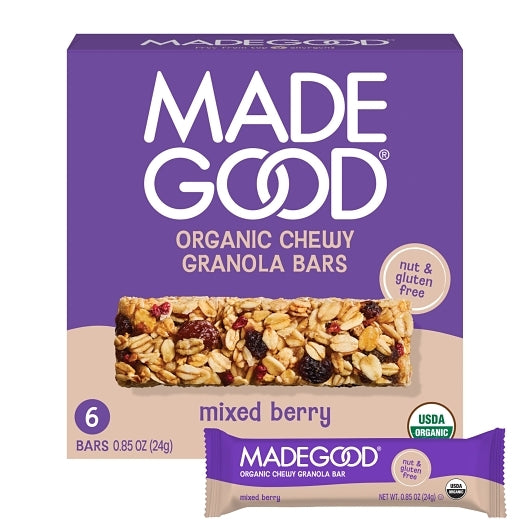 MadeGood Mixed Berry Granola Snack Bar, 6 x 6 ct Case - Breakfast Foods