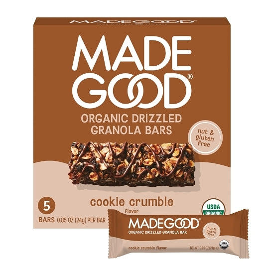MadeGood Chocolate Cookie Granola Bar, 6 x 5 ct Case - Bakery & Desserts