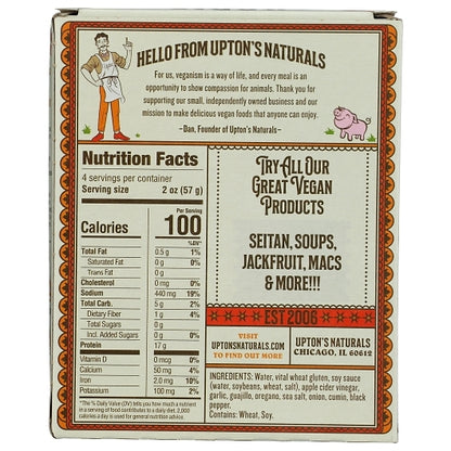 Upton's Naturals SEITAN Chorizo, 6 x 8 oz Case - DOT product image 8