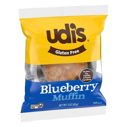Udis Gluten Free Gluten-Free Individually Wrapped Blueberry Muffin, 36 x 3 x 3 oz Case - Alternate product angle or state