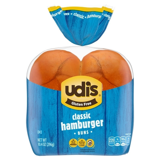 Udi's Classic Burger Bun, 8 x 10.4 oz Case - Breads, Rolls & Buns