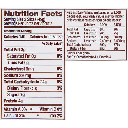 Udi's CINNAMON RAISIN BREAD, 8 x 12.1 oz Case - DOT product image 2