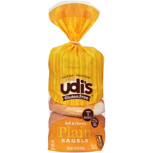 Udis Plain Bagel , 8 x 13.9 oz Case - Breads, Rolls & Buns