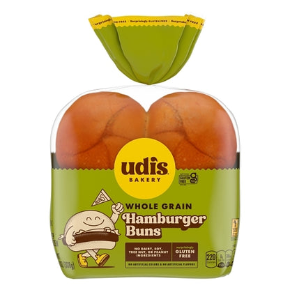 Udi's Whole Grain Burger Bun, 8 x 10.8 oz Case - Breads, Rolls & Buns