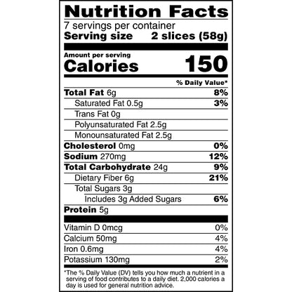 Udi's OMEGA FLAX & FIBER Bread, 8 x 14.3 oz Case - DOT product image 4