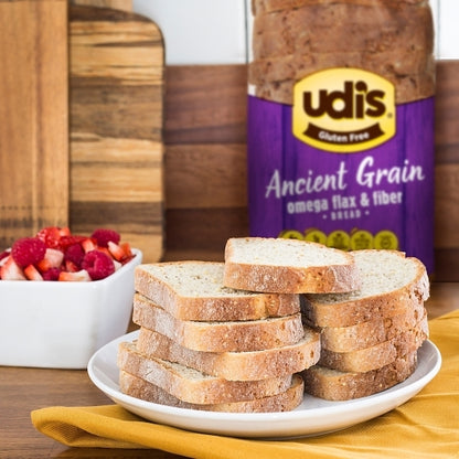Udi's OMEGA FLAX & FIBER Bread, 8 x 14.3 oz Case - DOT product image 3