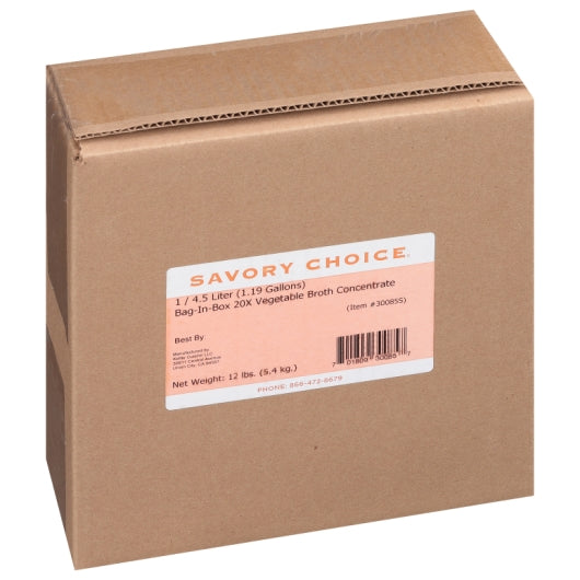 Savory Choice Halal Vegetable Broth Concentrate Bag-In-Box, 1 x 12 lb Case - DOT product image 4