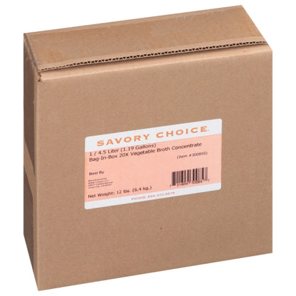 Savory Choice Halal Vegetable Broth Concentrate Bag-In-Box, 1 x 12 lb Case - DOT product image 4