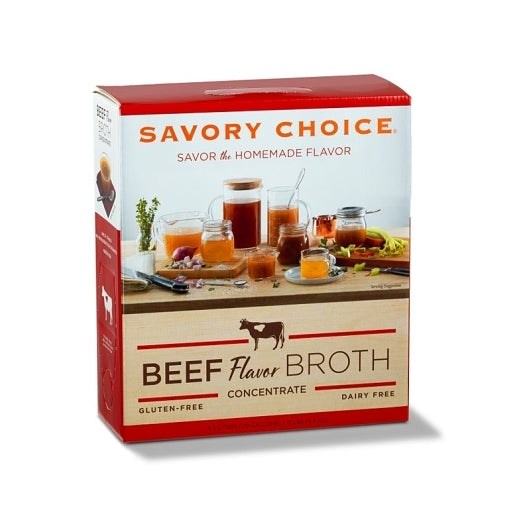 Savory Choice Bag in Box Beef Broth Concentrate, 1 x 12 lb Case - Pantry Ingredients