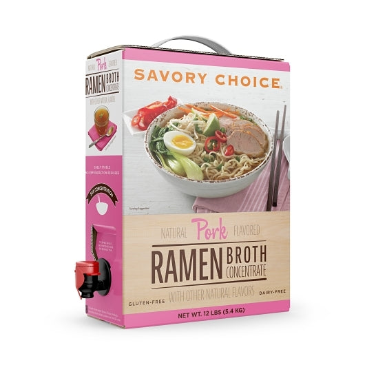 Savory Choice Pork Ramen Broth Concentrate Bag-in-Box, 1 x 12 lb Case - Prepared Foods