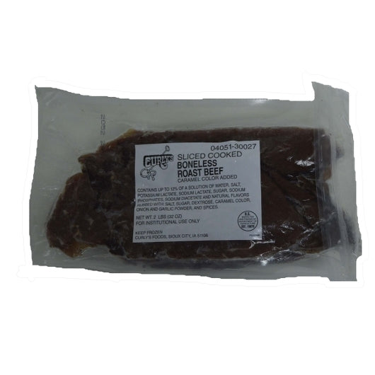 Curly's Fully Cooked Curly's Sliced Inside Roast Beef, 6 x 2 lb Case - Frozen Meat & Seafood