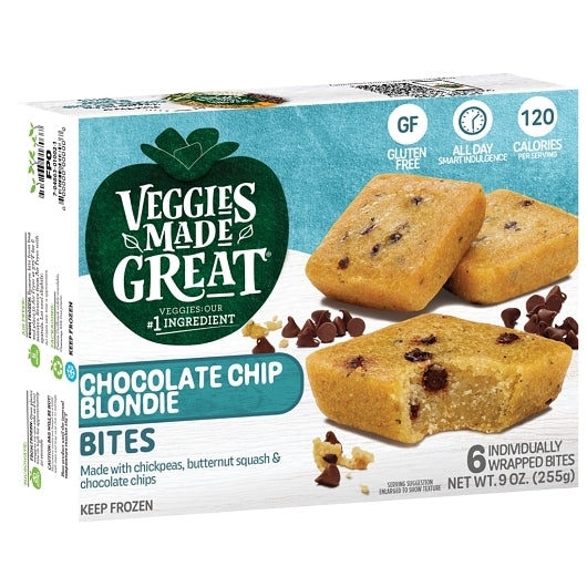 Veggies Made Great Chocolate Chip Blondie Bite, 8 x 9 oz Case - Pantry Ingredients