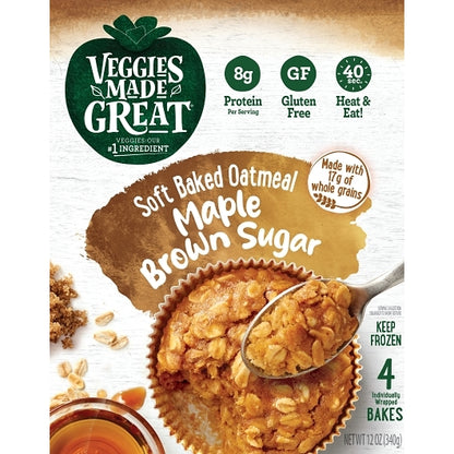 Veggies Made Great Maple Brown Sugar Baked Oatmeal, 8 x 12 oz Case - Pantry Ingredients