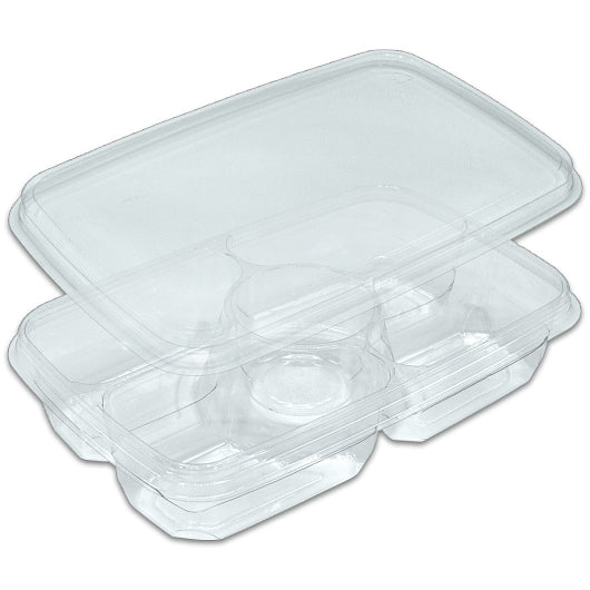 Dwfp Fruit & 4 Cell with Center Dip Cup Platter, 1 x 100 x 100 each Case - Serving Trays Platters