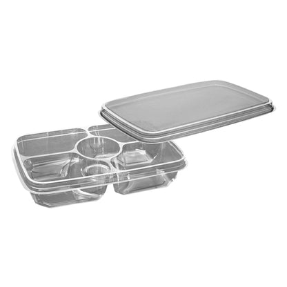 Dwfp Fruit & 4 Cell with Center Dip Cup Platter, 1 x 100 x 100 each Case - DOT product image 3