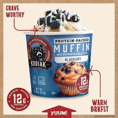 Kodiak Blueberry Minute Muffin, 12 x 2.29 oz Case - DOT product image 4
