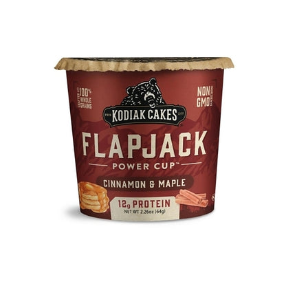Kodiak Cinnamon & Maple Flapjack Cup, 12 x 2.26 oz Case - Bakery & Desserts