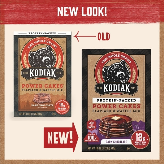 Kodiak Cakes Dark Chocolate Protein Flapjack and Waffle Mix, 6 x 18 oz Case - DOT product image 5