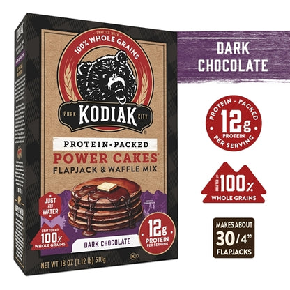 Kodiak Cakes Dark Chocolate Protein Flapjack and Waffle Mix, 6 x 18 oz Case - DOT product image 6