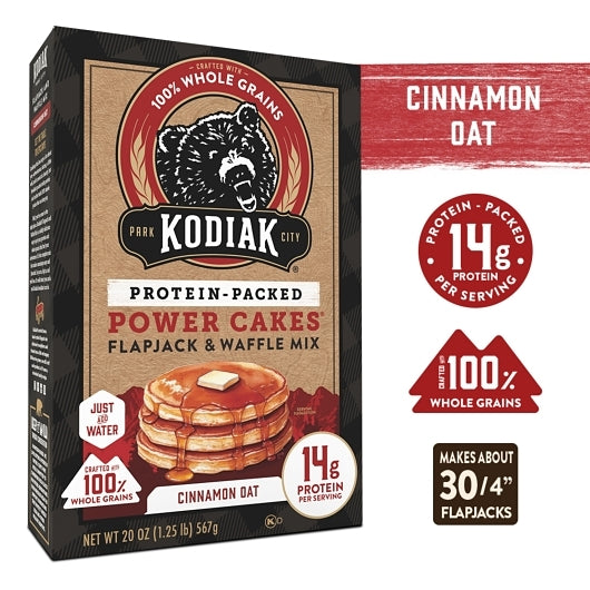 Kodiak Cinnamon Oat Flapjack Power Cakes, 6 x 20 oz Case - DOT product image 8