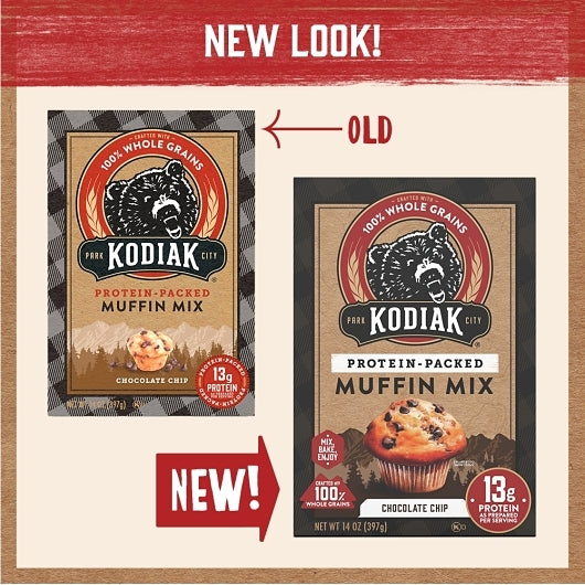 Kodiak Chocolate Chip Muffin Mix, 6 x 14 oz Case - DOT product image 3