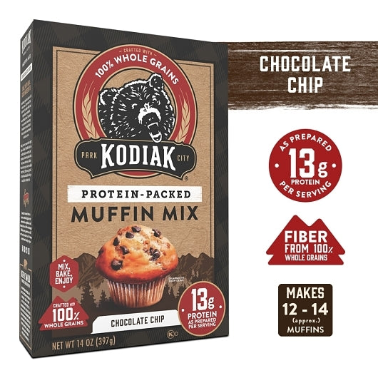 Kodiak Chocolate Chip Muffin Mix, 6 x 14 oz Case - DOT product image 4