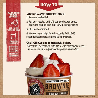 Kodiak Cakes Chocolate Fudge Brownie Mix In A Cup, 12 x 2.36 oz Case - DOT product image 8