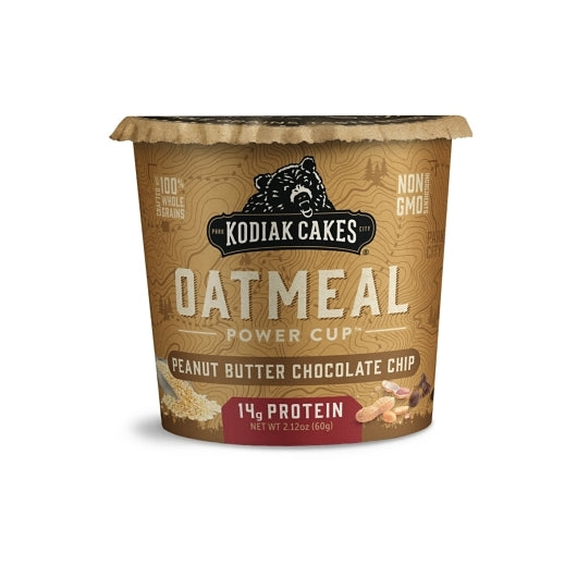 Kodiak Cakes Peanut Butter Chocolate Chip In A Oatmeal Cup, 12 x 1.584 oz Case - DOT product image 2