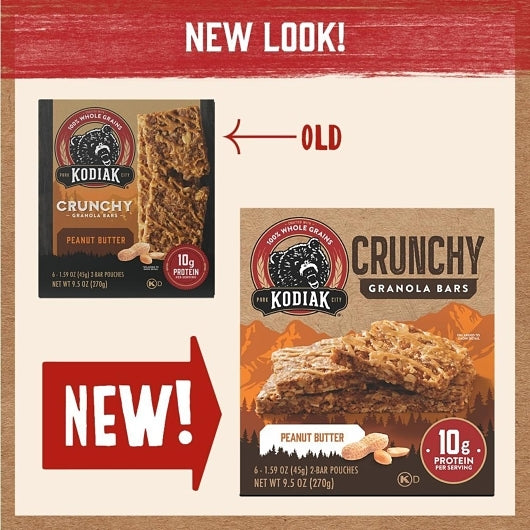 Kodiak Peanut Butter Crunchy Granola Bars, 12 x 9.5 oz Case - DOT product image 5