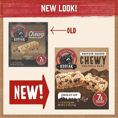 Kodiak CHOCOLATE CHIP CHEWY BARS, 12 x 6.17 oz Case - DOT product image 6