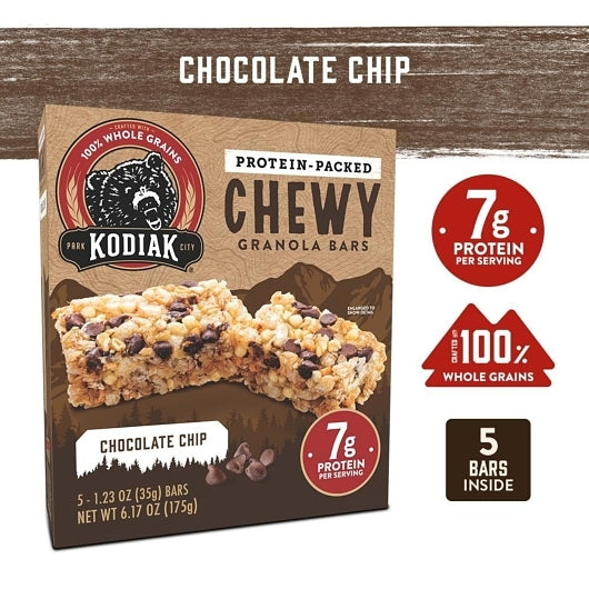 Kodiak CHOCOLATE CHIP CHEWY BARS, 12 x 6.17 oz Case - DOT product image 7