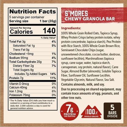 Kodiak S'More Chewy Bars, 12 x 6.17 oz Case - DOT product image 8