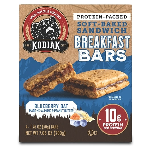 Kodiak Blueberry Oat Breakfast Bar, 12 x 7.05 oz Case - Snack Bars & Granola Bars