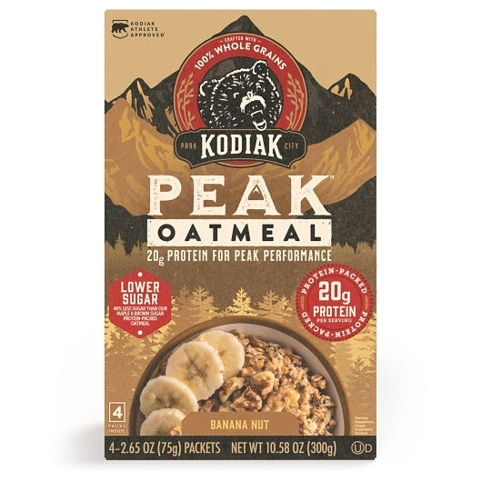 Kodiak Peak Power Up Banana Nut Oatmeal, 6 x 13.22 oz Case - Nuts & Seeds