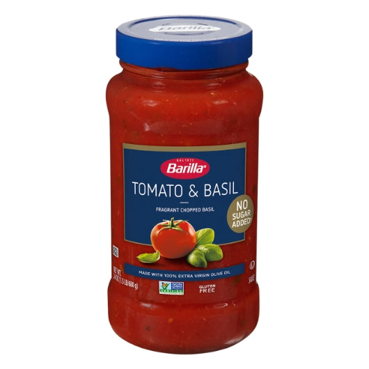 Barilla Premium Sauce Tomato & Basil, 8 x 24 oz Case - Condiments & Sauces