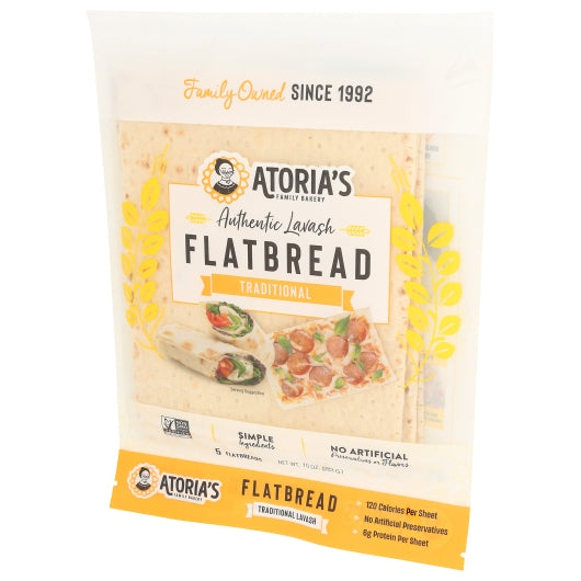 California Lavash Retail 8" x 10" Non-GMO, Vegan, Kosher & Traditional Lavash Flatbread, 10 x 10 oz Case - DOT product image 3